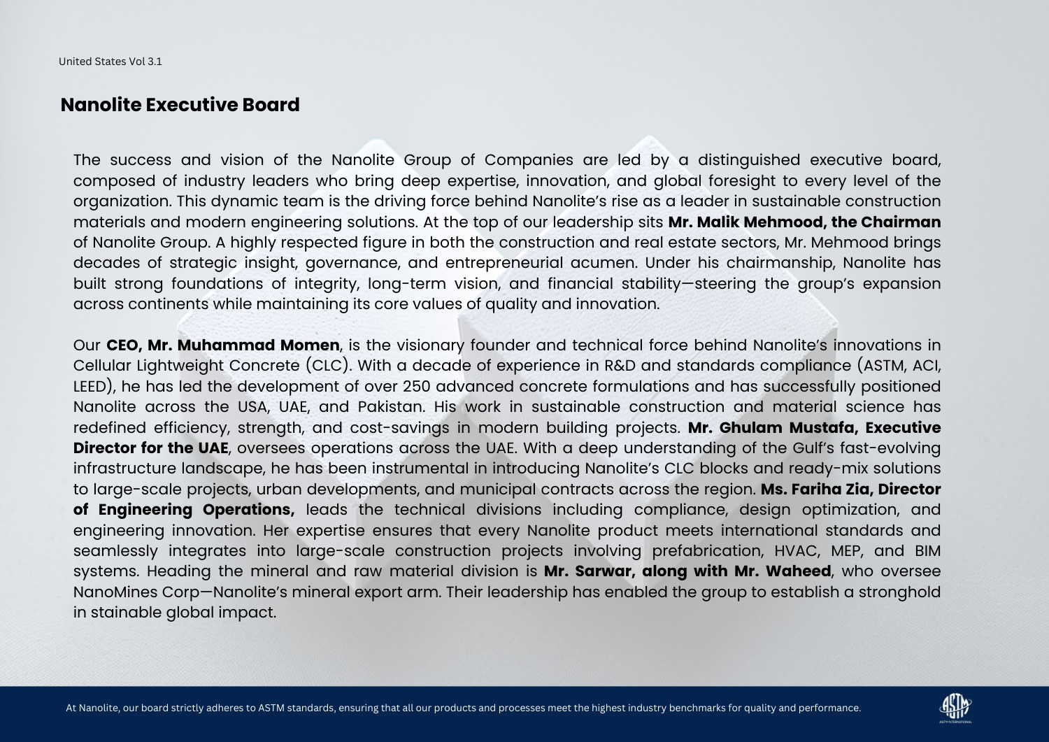 Corporate profile — page 5, section 5