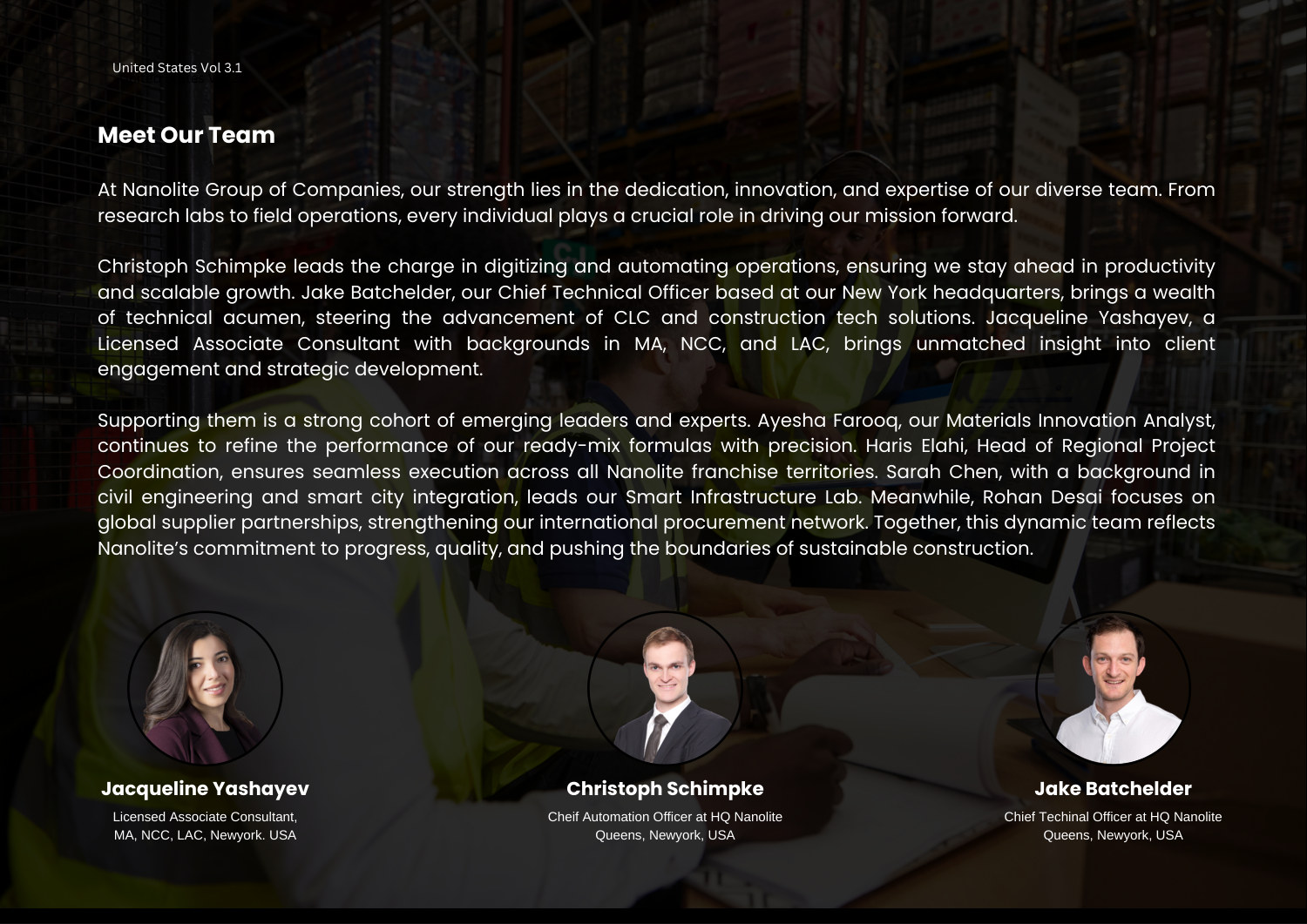 Corporate profile — page 6, section 6